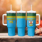 Afro Basketball Rwanda Custom Tumbler With Handle Go Champions - African Pride