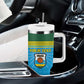 Afro Basketball Rwanda Custom Tumbler With Handle Go Champions - African Pride