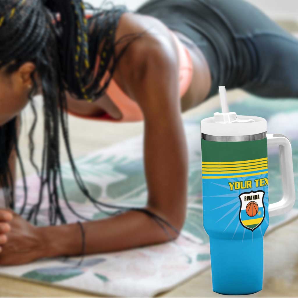 Afro Basketball Rwanda Custom Tumbler With Handle Go Champions - African Pride
