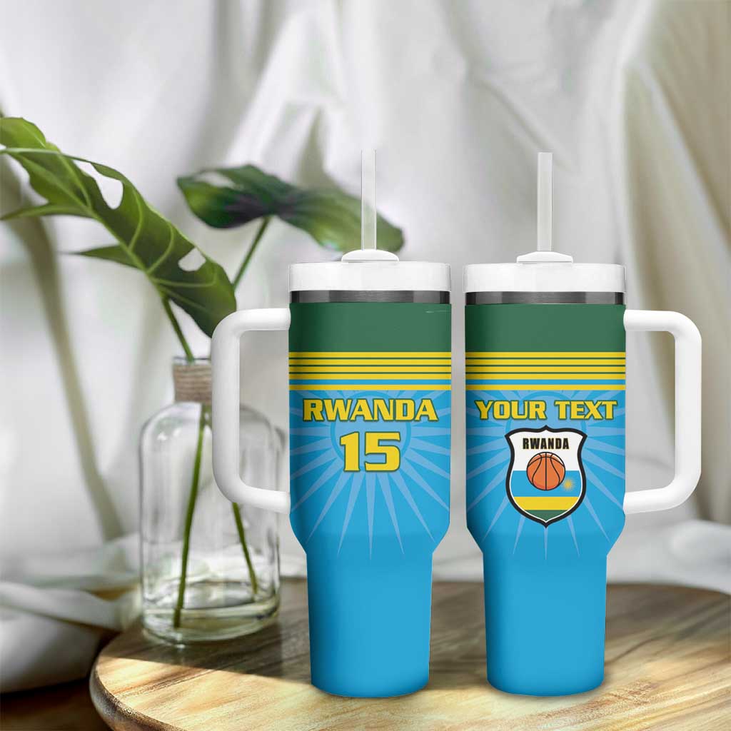 Afro Basketball Rwanda Custom Tumbler With Handle Go Champions - African Pride