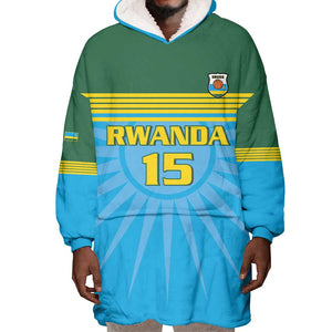 Afro Basketball Rwanda Custom Wearable Blanket Hoodie Go Champions - African Pride