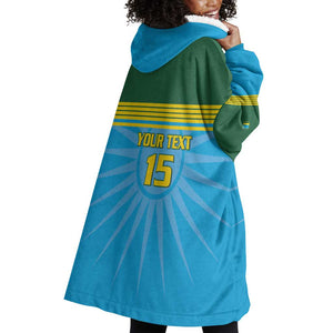 Afro Basketball Rwanda Custom Wearable Blanket Hoodie Go Champions - African Pride