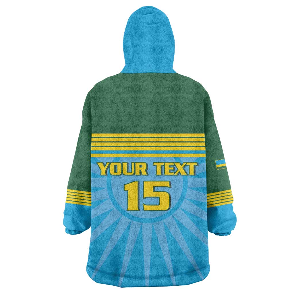 Afro Basketball Rwanda Custom Wearable Blanket Hoodie Go Champions - African Pride