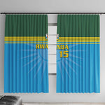 Afro Basketball Rwanda Custom Window Curtain Go Champions - African Pride