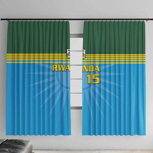 Afro Basketball Rwanda Custom Window Curtain Go Champions - African Pride