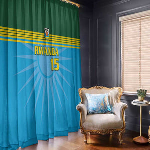 Afro Basketball Rwanda Custom Window Curtain Go Champions - African Pride