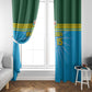 Afro Basketball Rwanda Custom Window Curtain Go Champions - African Pride