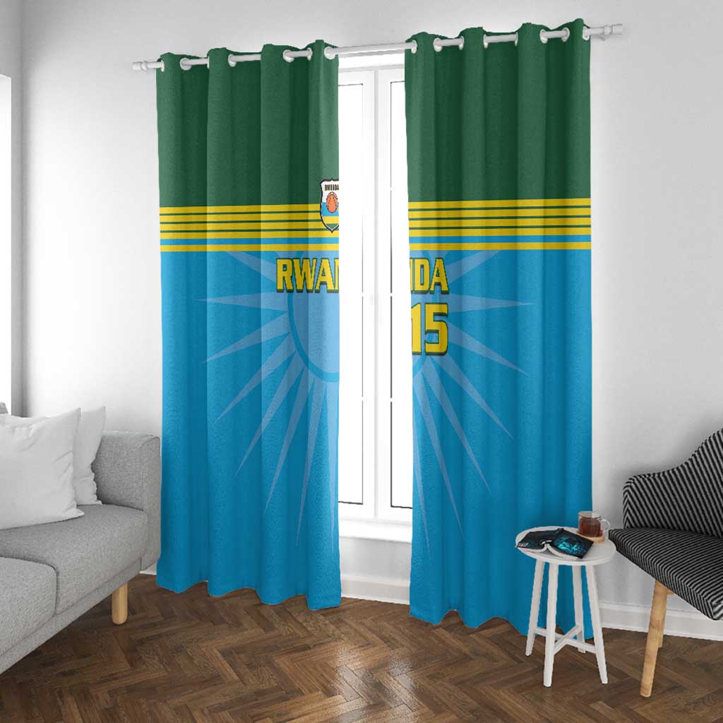 Afro Basketball Rwanda Custom Window Curtain Go Champions - African Pride