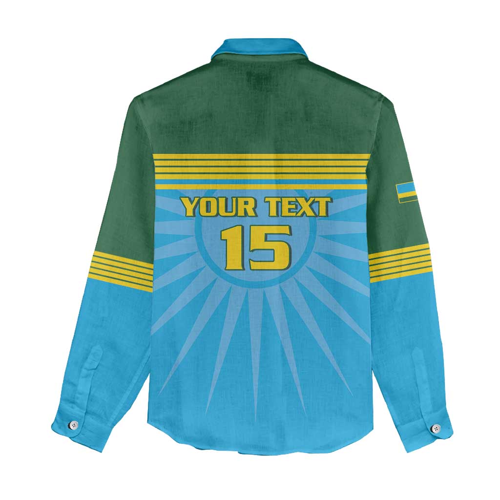 Afro Basketball Rwanda Custom Women Casual Shirt Go Champions - African Pride