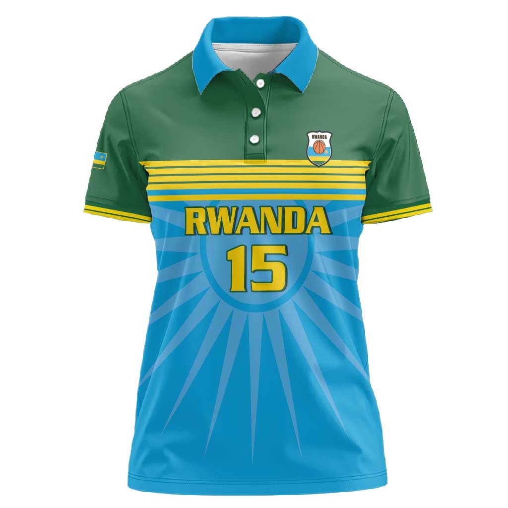 Afro Basketball Rwanda Custom Women Polo Shirt Go Champions - African Pride
