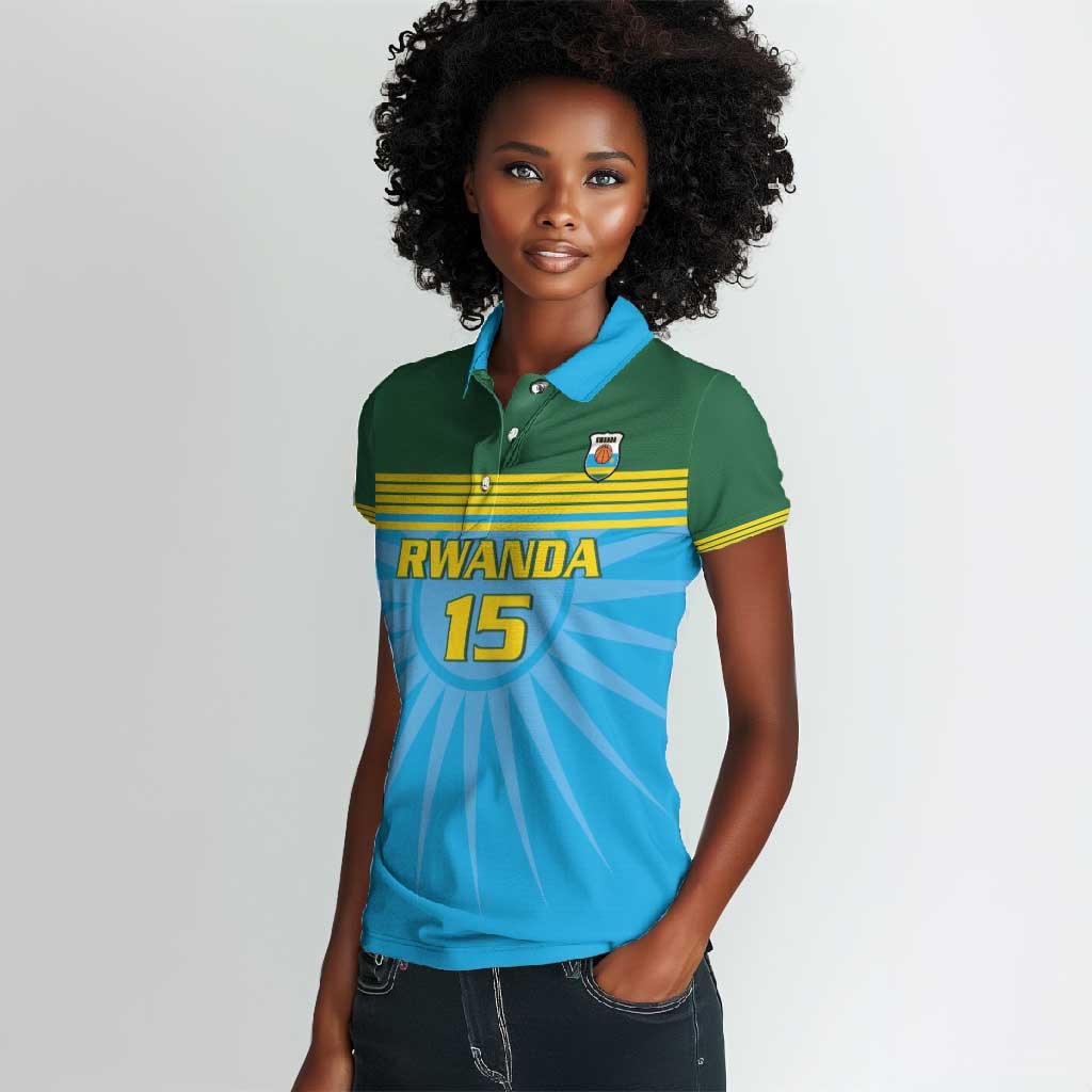 Afro Basketball Rwanda Custom Women Polo Shirt Go Champions - African Pride