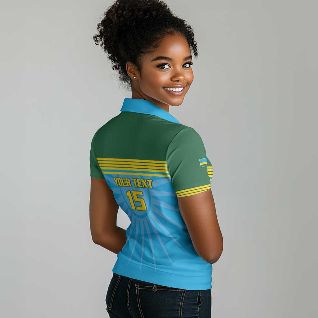 Afro Basketball Rwanda Custom Women Polo Shirt Go Champions - African Pride