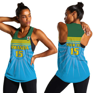 Afro Basketball Rwanda Custom Women Racerback Tank Go Champions - African Pride