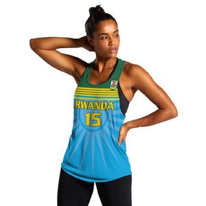 Afro Basketball Rwanda Custom Women Racerback Tank Go Champions - African Pride