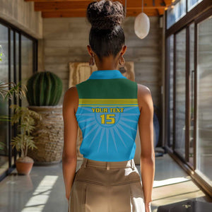Afro Basketball Rwanda Custom Women Sleeveless Polo Shirt Go Champions - African Pride