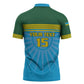 Custom Rwanda Basketball Zipper Polo Shirt Go Champions