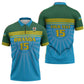 Custom Rwanda Basketball Zipper Polo Shirt Go Champions