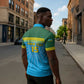 Custom Rwanda Basketball Zipper Polo Shirt Go Champions