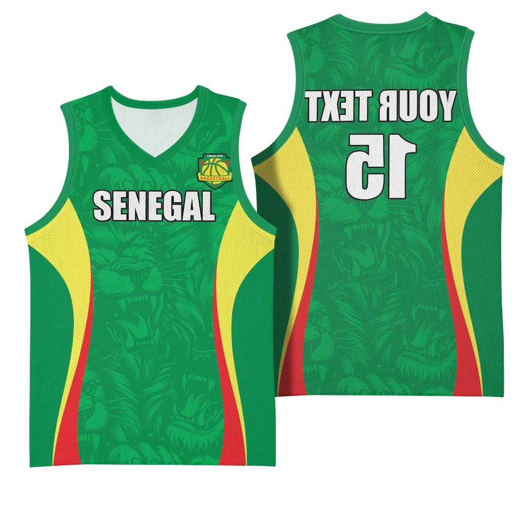 Afro Basketball Senegal Custom Basketball Jersey Go Champions Lions - African Pride
