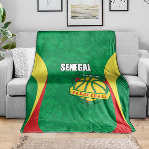 Afro Basketball Senegal Custom Blanket Go Champions Lions - African Pride