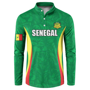 Custom Senegal Basketball Button Sweatshirt Go Champions Lions
