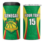 Afro Basketball Senegal Custom 4 in 1 Can Cooler Tumbler Go Champions Lions - African Pride