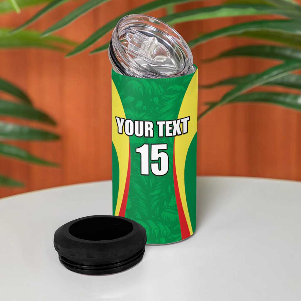 Afro Basketball Senegal Custom 4 in 1 Can Cooler Tumbler Go Champions Lions - African Pride