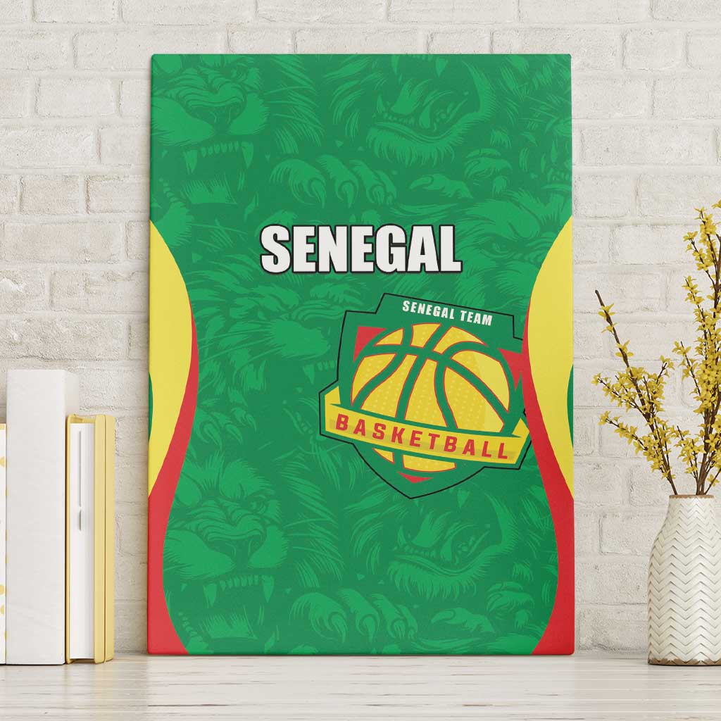 Afro Basketball Senegal Custom Canvas Wall Art Go Champions Lions - African Pride