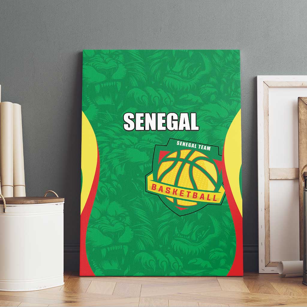 Afro Basketball Senegal Custom Canvas Wall Art Go Champions Lions - African Pride