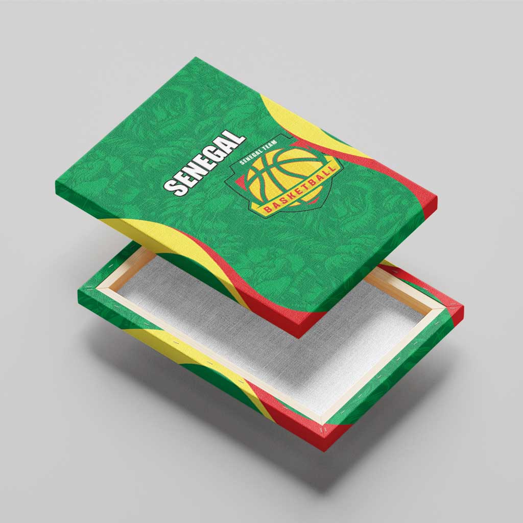 Afro Basketball Senegal Custom Canvas Wall Art Go Champions Lions - African Pride
