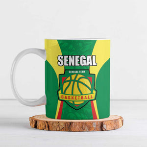 Custom Senegal Basketball Ceramic Mug Go Champions Lions