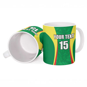 Custom Senegal Basketball Ceramic Mug Go Champions Lions
