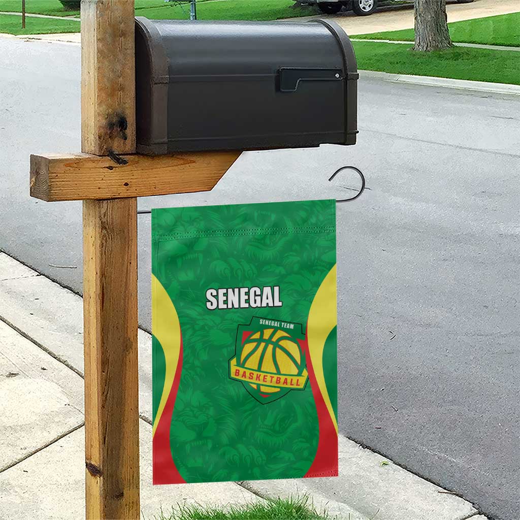 Afro Basketball Senegal Custom Garden Flag Go Champions Lions - African Pride