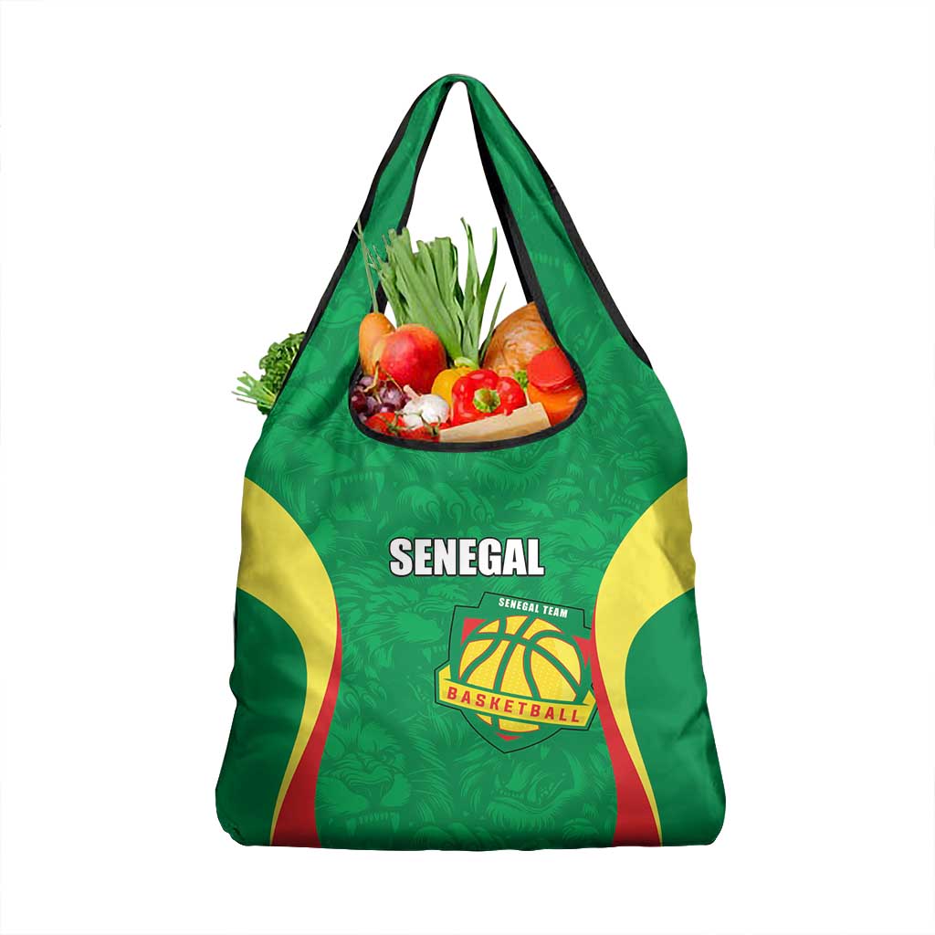 Afro Basketball Senegal Custom Grocery Bag Go Champions Lions - African Pride