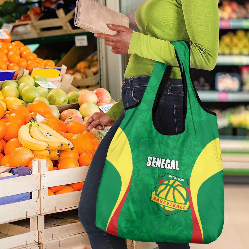 Afro Basketball Senegal Custom Grocery Bag Go Champions Lions - African Pride