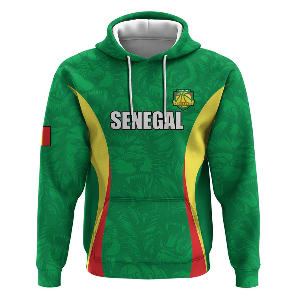 Afro Basketball Senegal Custom Hoodie Go Champions Lions - African Pride