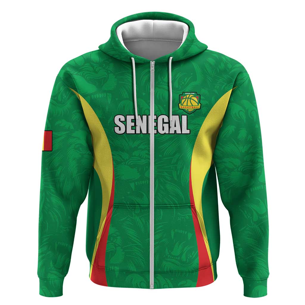 Afro Basketball Senegal Custom Hoodie Go Champions Lions - African Pride