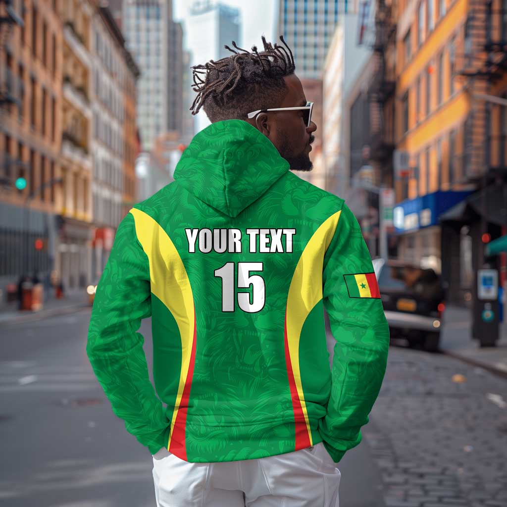 Afro Basketball Senegal Custom Hoodie Go Champions Lions - African Pride
