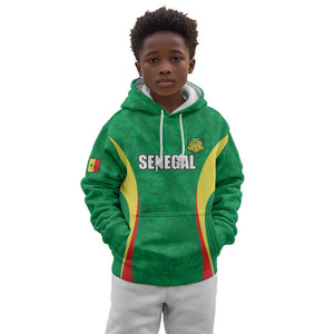 Afro Basketball Senegal Custom Kid Hoodie Go Champions Lions - African Pride