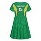 Afro Basketball Senegal Custom Kid Short Sleeve Dress Go Champions Lions - African Pride