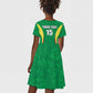 Afro Basketball Senegal Custom Kid Short Sleeve Dress Go Champions Lions - African Pride