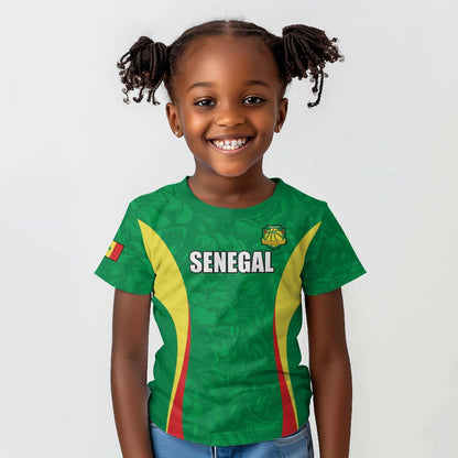 Afro Basketball Senegal Custom Kid T shirt Go Champions Lions - African Pride