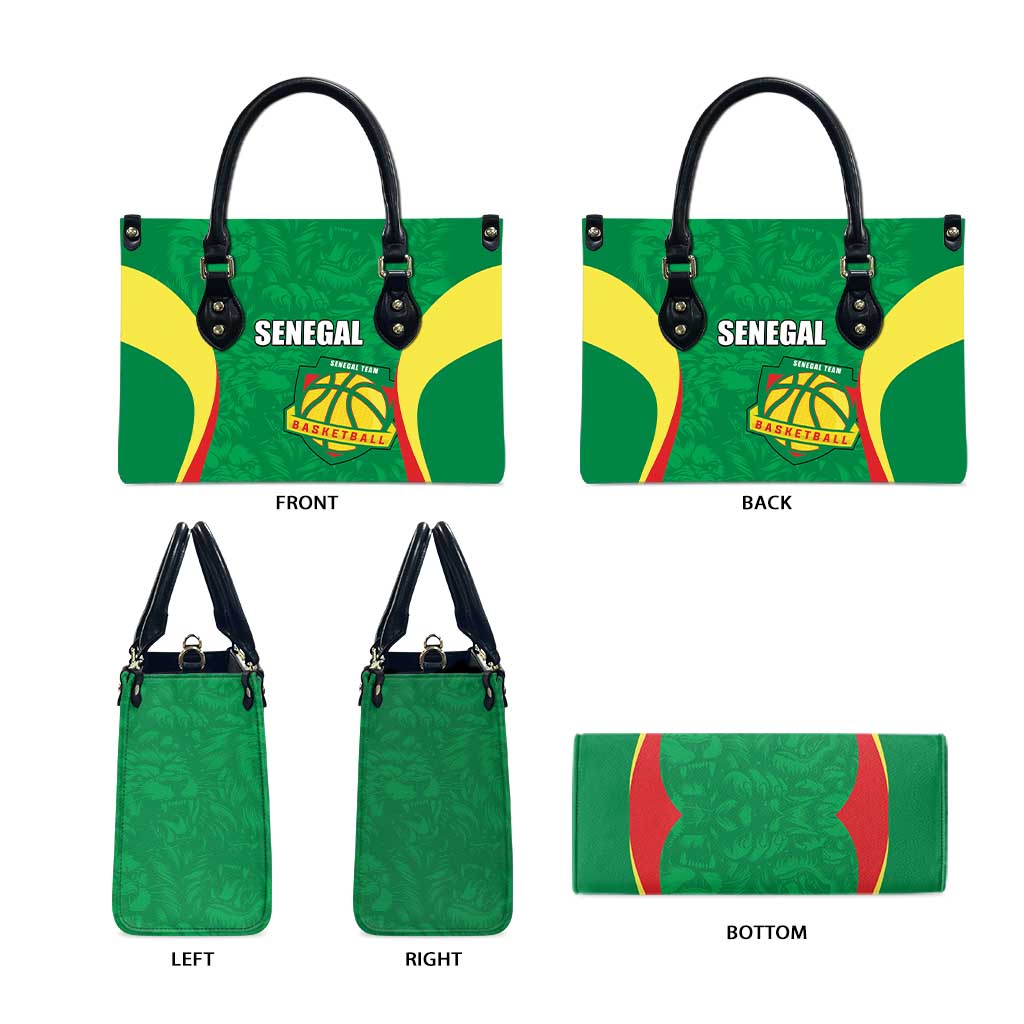 Custom Senegal Basketball Leather Bag Go Champions Lions