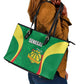 Afro Basketball Senegal Custom Leather Tote Bag Go Champions Lions - African Pride