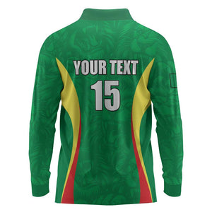 Afro Basketball Senegal Custom Long Sleeve Polo Shirt Go Champions Lions - African Pride