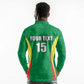 Afro Basketball Senegal Custom Long Sleeve Polo Shirt Go Champions Lions - African Pride