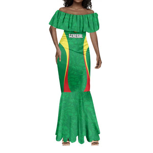 Afro Basketball Senegal Custom Mermaid Dress Go Champions Lions - African Pride