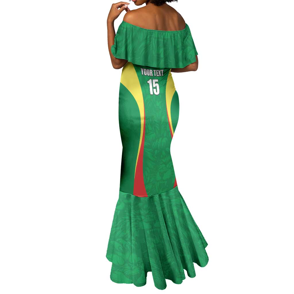 Afro Basketball Senegal Custom Mermaid Dress Go Champions Lions - African Pride