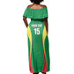 Afro Basketball Senegal Custom Off Shoulder Maxi Dress Go Champions Lions - African Pride