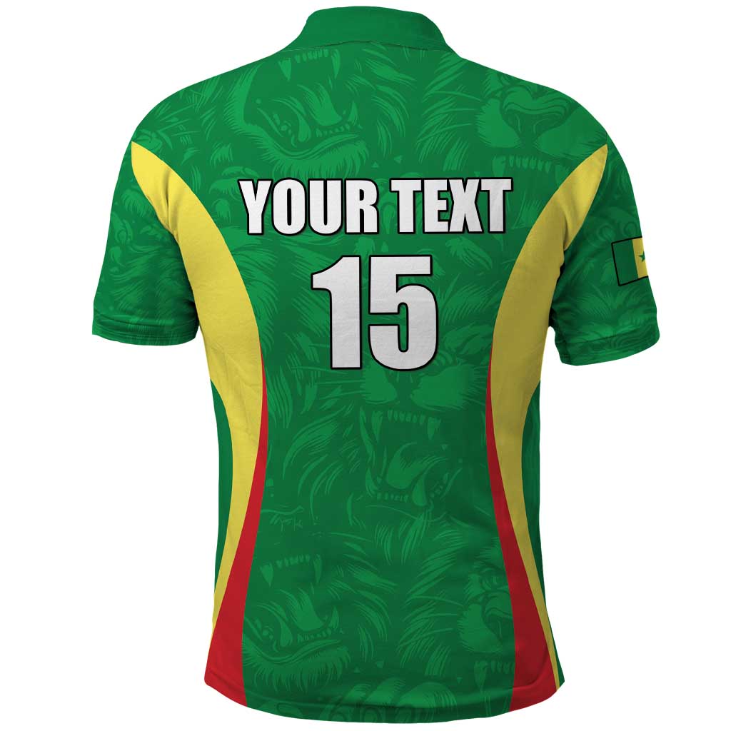 Afro Basketball Senegal Custom Polo Shirt Go Champions Lions - African Pride